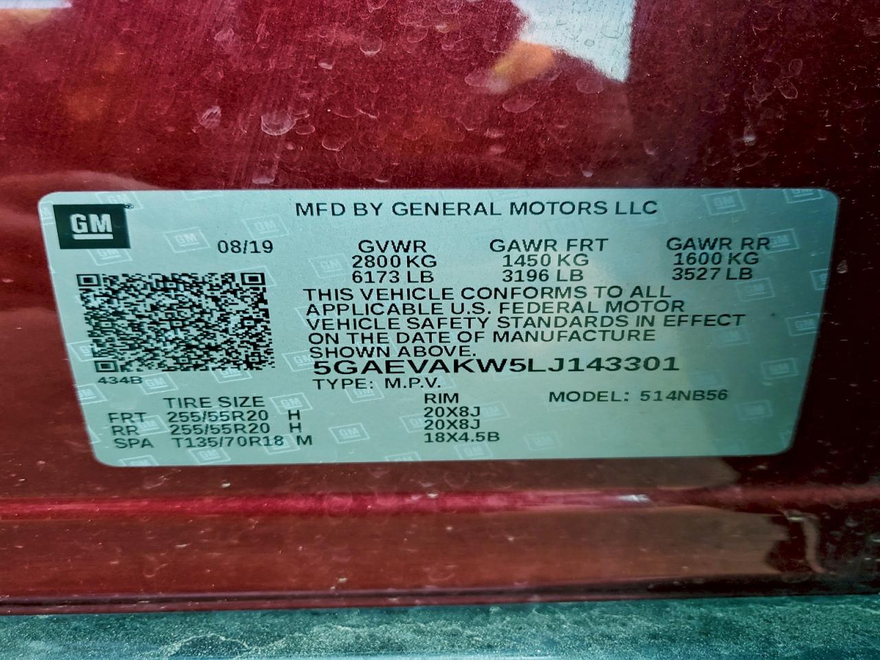 2020 Buick Enclave Essence VIN: 5GAEVAKW5LJ143301 Lot: 92762055