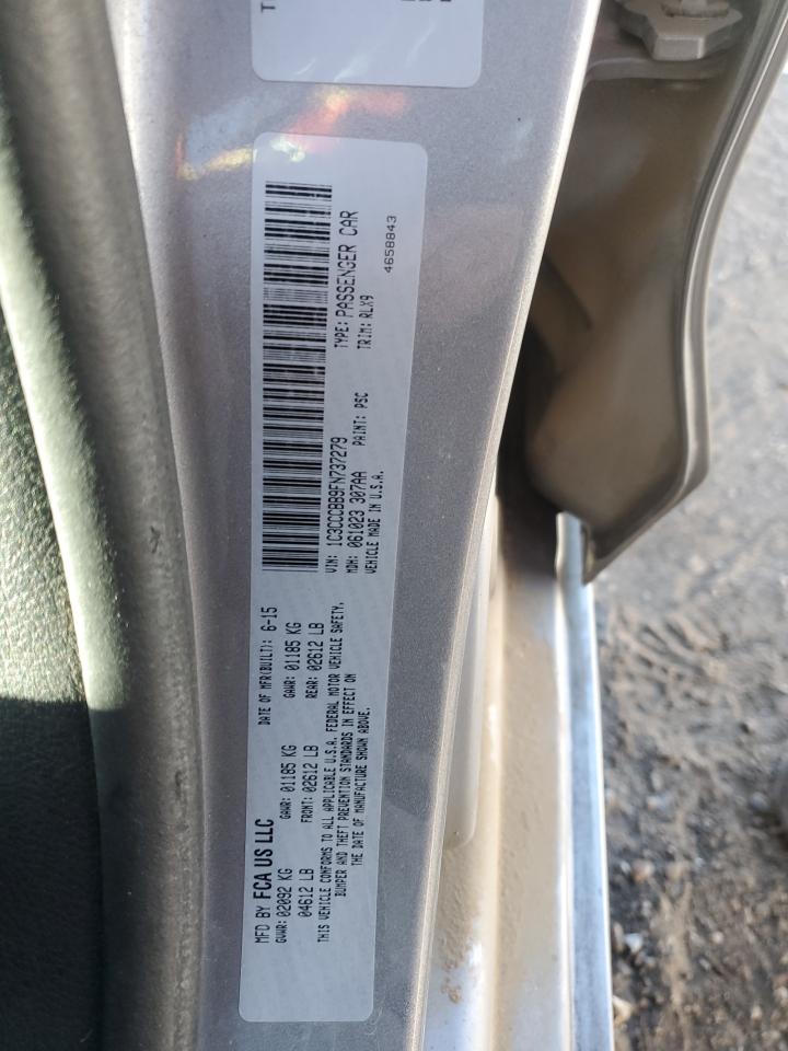 2015 Chrysler 200 S VIN: 1C3CCCBB9FN737279 Lot: 93510015