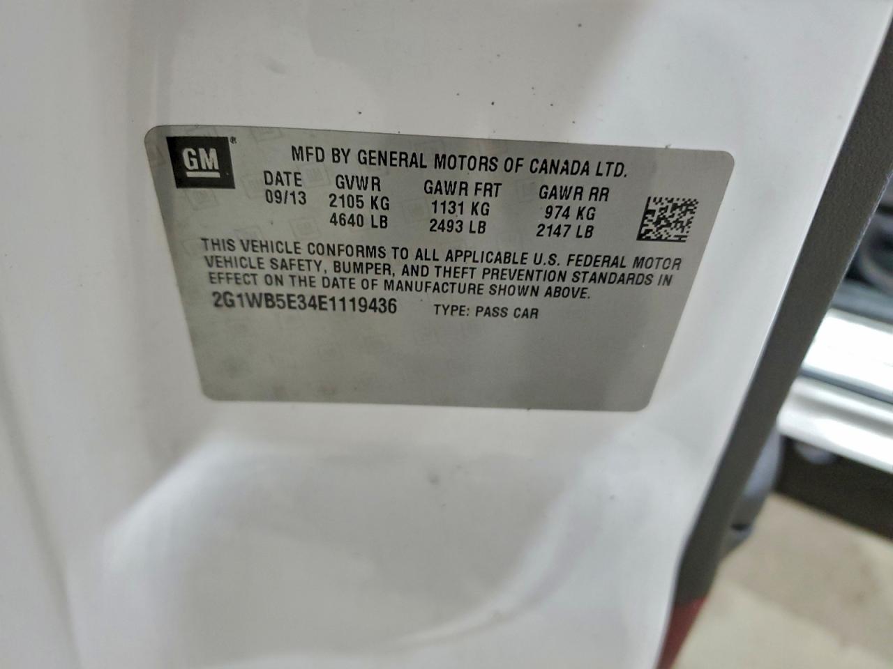 2014 Chevrolet Impala Limited Lt VIN: 2G1WB5E34E1119436 Lot: 93799405