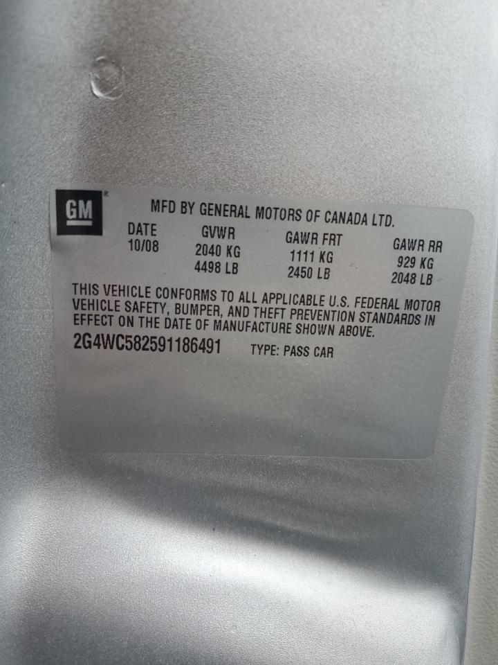 2009 Buick Lacrosse Cx VIN: 2G4WC582591186491 Lot: 90908945