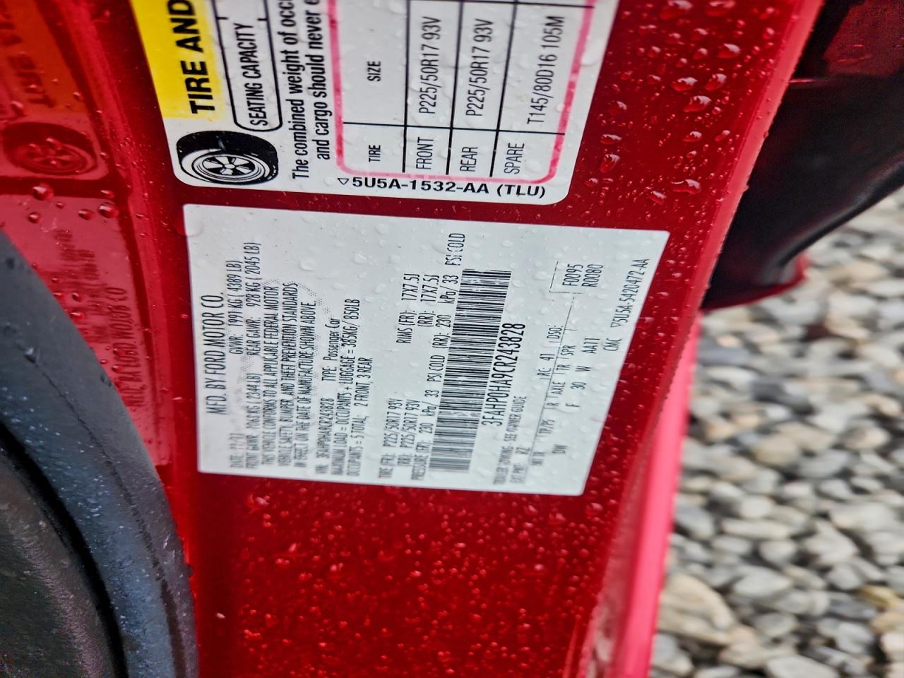 2012 Ford Fusion Se VIN: 3FAHP0HA8CR233288 Lot: 94283555