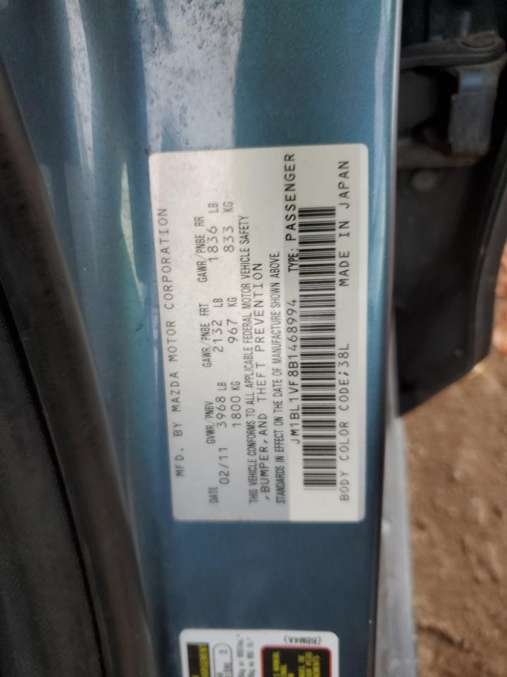 2011 Mazda 3 I VIN: JM1BL1VF8B1468994 Lot: 93475455