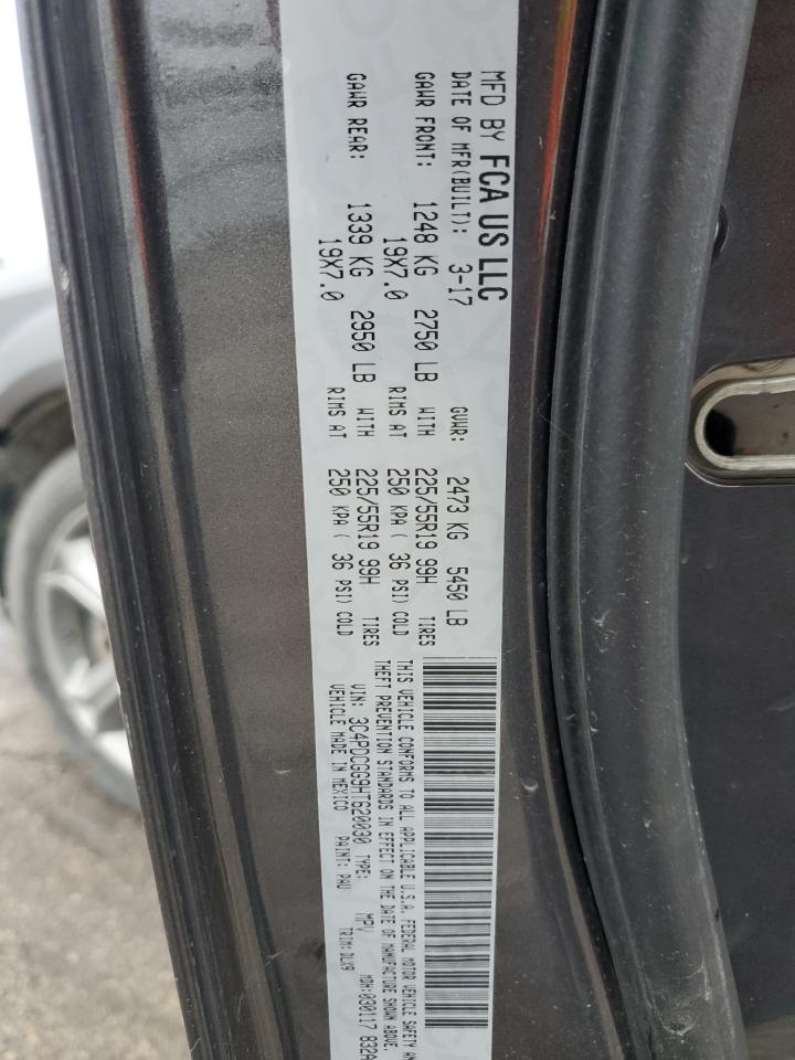 2017 Dodge Journey Crossroad VIN: 3C4PDCGG9HT620030 Lot: 93323915