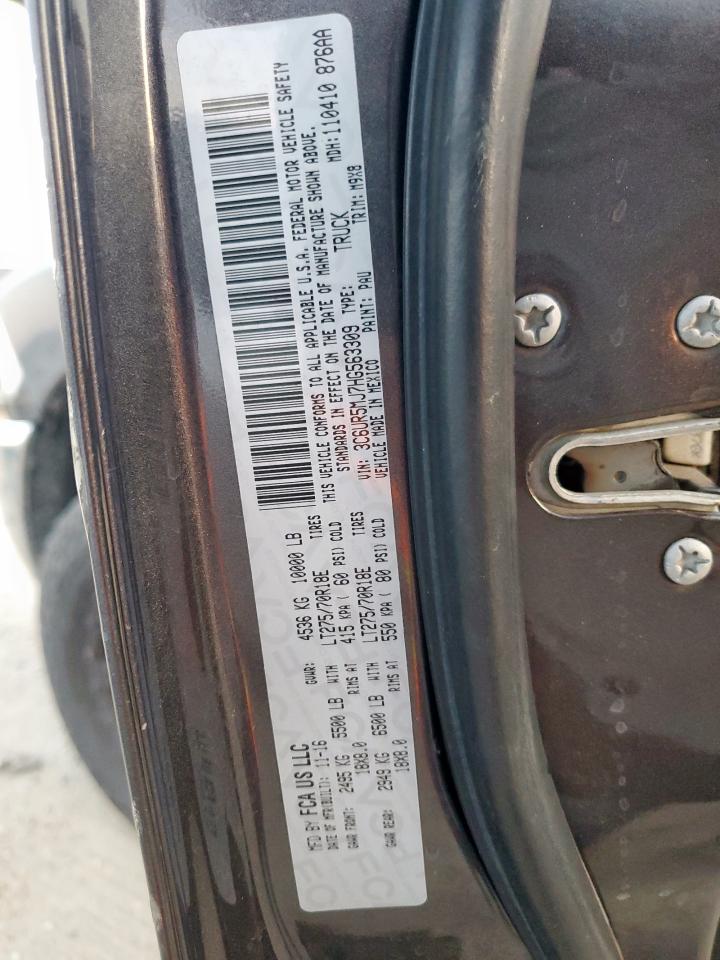 2017 Ram 2500 Slt VIN: 3C6UR5MJ7HG563309 Lot: 93541295