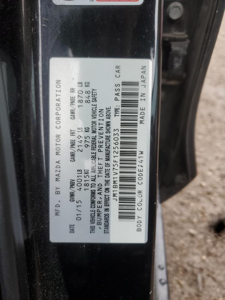 2015 Mazda 3 Touring VIN: JM1BM1V75F1256033 Lot: 93221505