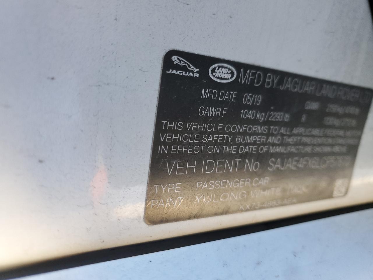 2020 Jaguar Xe S VIN: SAJAE4FX6LCP57670 Lot: 90682115