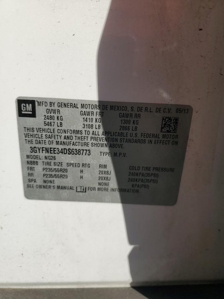 2013 Cadillac Srx Premium Collection VIN: 3GYFNEE34DS638773 Lot: 92340425