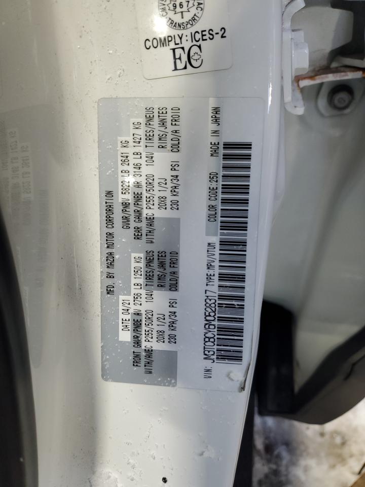 2021 Mazda Cx-9 Touring VIN: JM3TCBCY6M0528317 Lot: 90622235