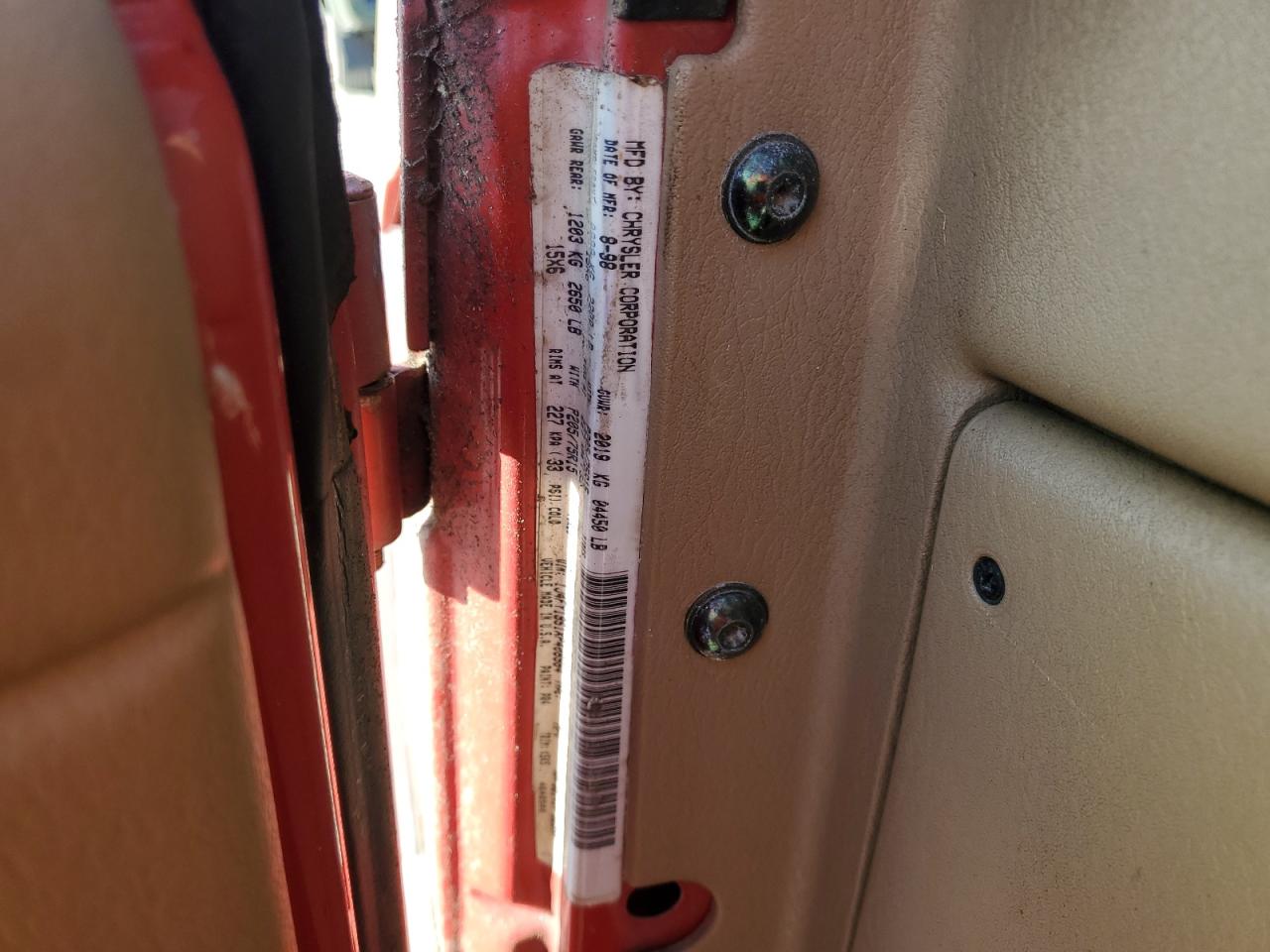 1990 Jeep Wrangler / Tj Sport VIN: 1J4FY19S1XP408984 Lot: 92563415