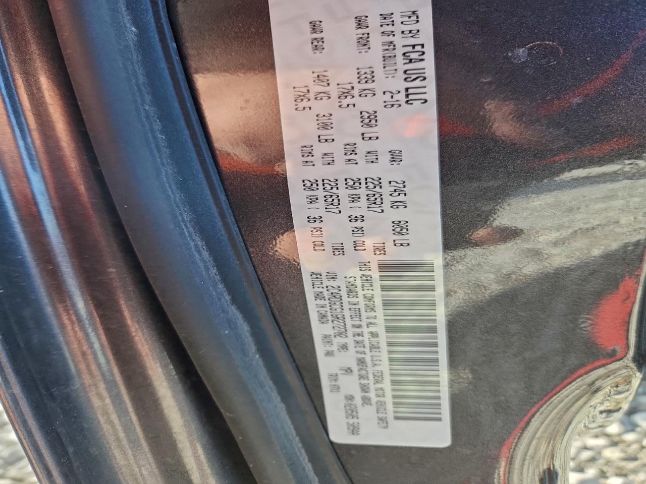 2016 Dodge Grand Caravan Sxt VIN: 2C4RDGCG1GR272702 Lot: 94023205