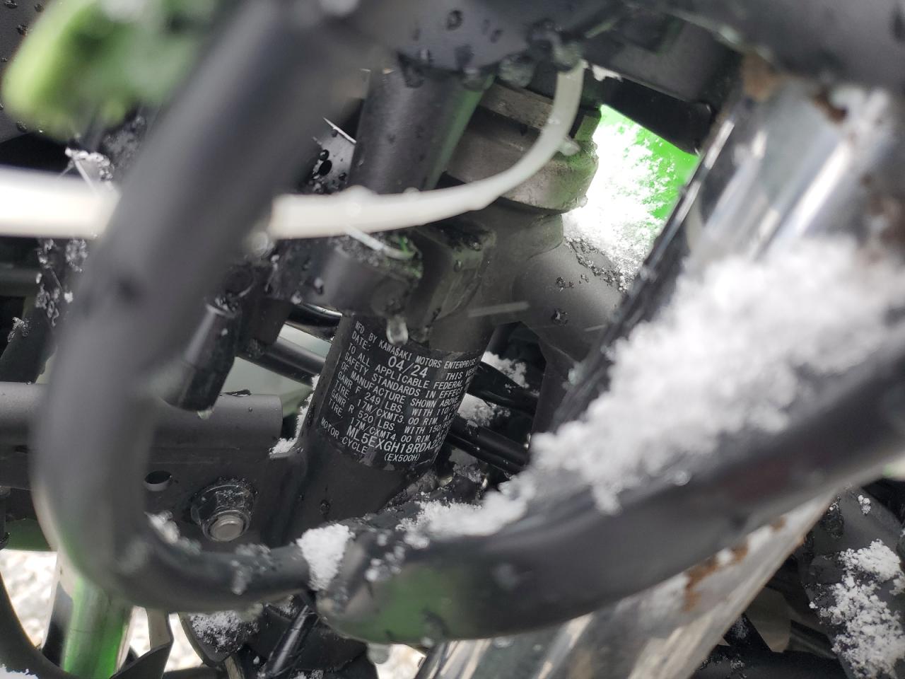 2024 Kawasaki Ex500 H VIN: ML5EXGH18RDA22340 Lot: 92059695