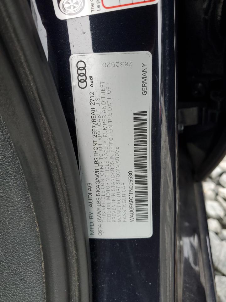 2015 Audi A6 Premium Plus VIN: WAUGFAFC1FN005530 Lot: 92065315