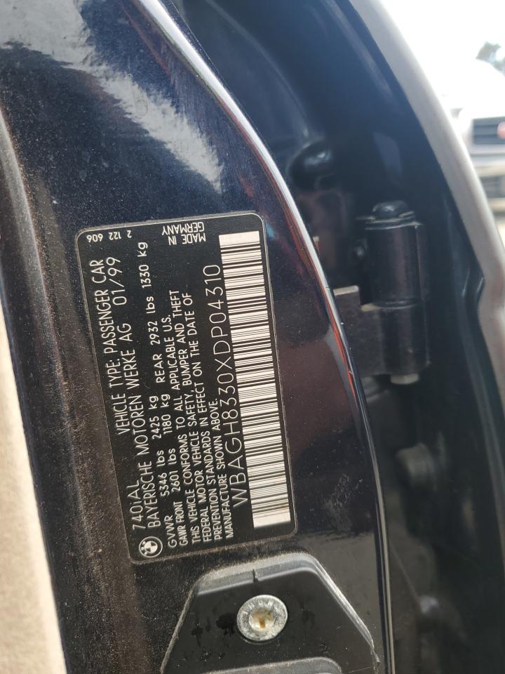 1999 BMW 740 Il VIN: WBAGH8330XDP04310 Lot: 93723245