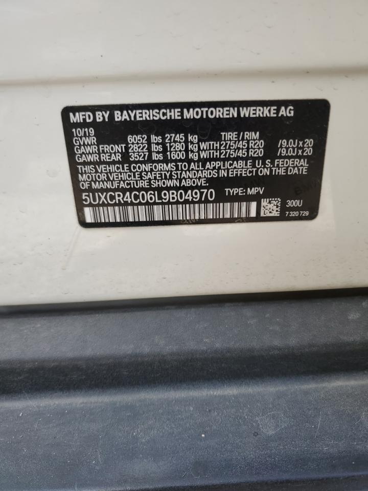 2020 BMW X5 Sdrive 40I VIN: 5UXCR4C06L9B04970 Lot: 91719585