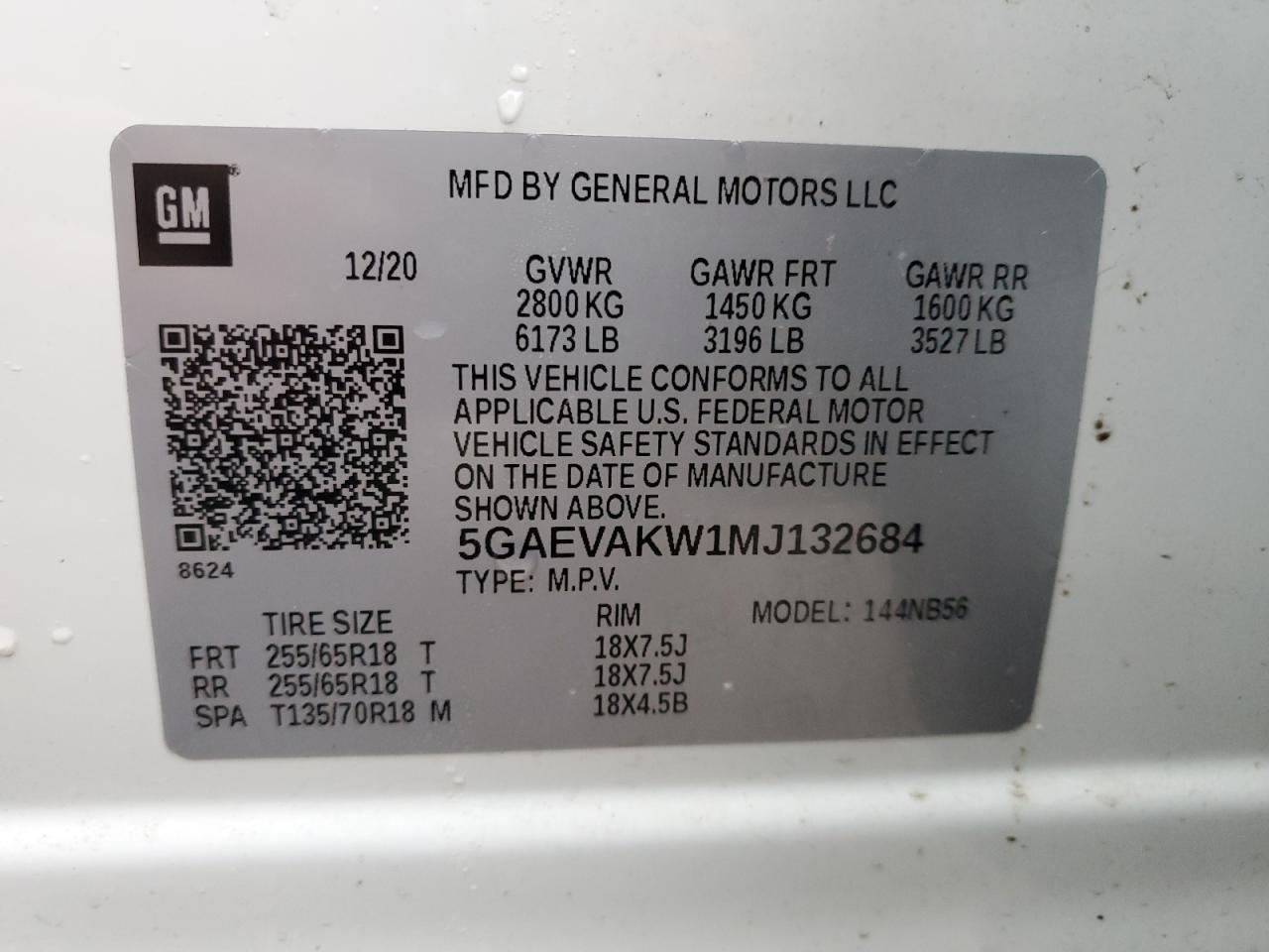 2021 Buick Enclave Essence VIN: 5GAEVAKW1MJ132684 Lot: 92830515