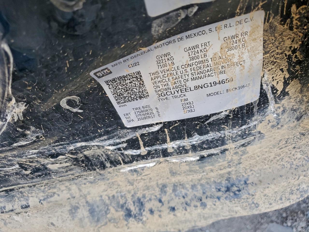 2022 Chevrolet Silverado Ltd K1500 Rst VIN: 3GCUYEEL8NG194659 Lot: 92758255