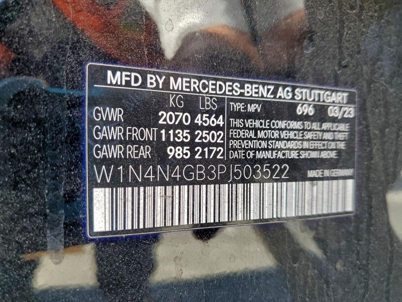 2023 Mercedes-Benz Gla 250 VIN: W1N4N4GB3PJ503522 Lot: 93968025