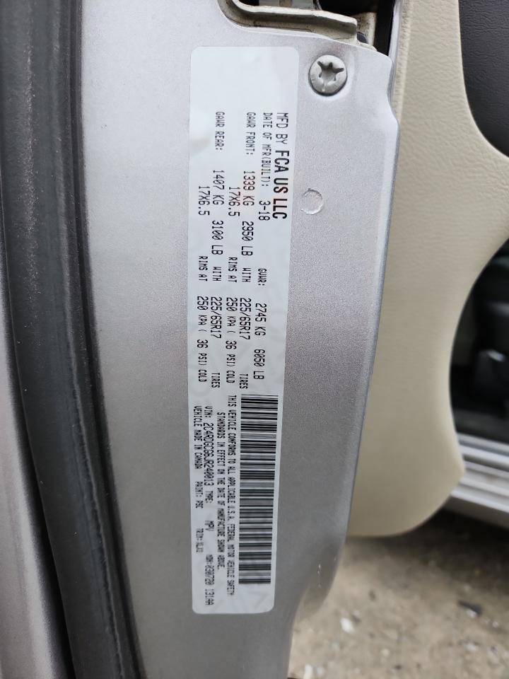 2018 Dodge Grand Caravan Sxt VIN: 2C4RDGCG6JR240013 Lot: 91158455