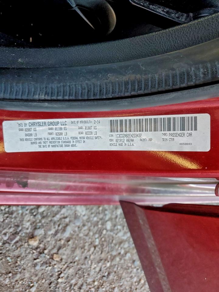 2014 Dodge Avenger Se VIN: 1C3CDZAB2EN233432 Lot: 92764255