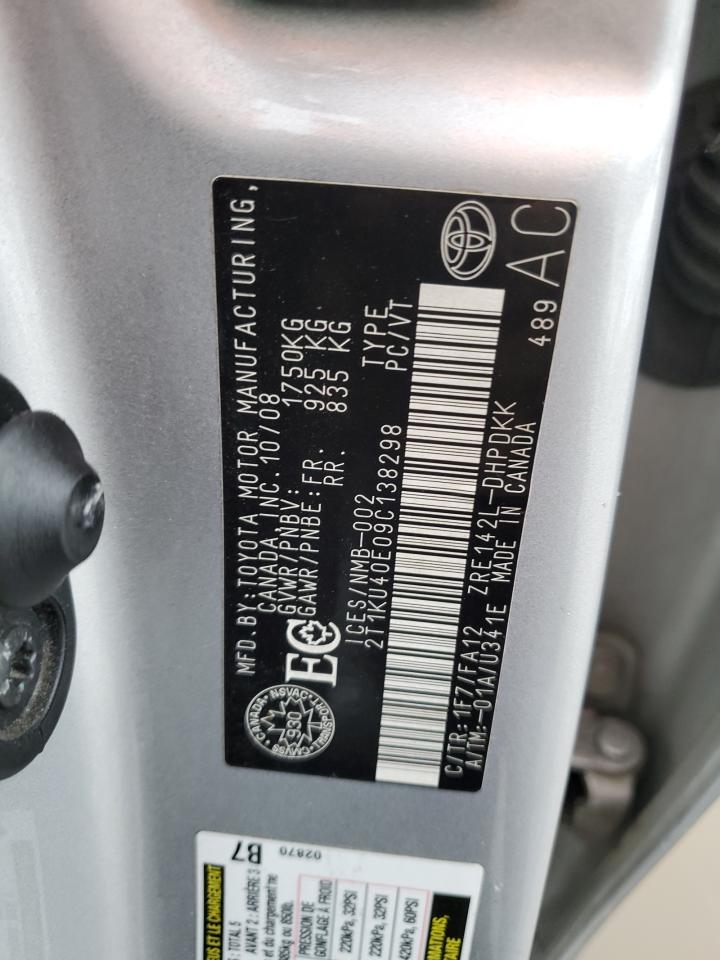 2009 Toyota Corolla Matrix VIN: 2T1KU40E09C138298 Lot: 90146545