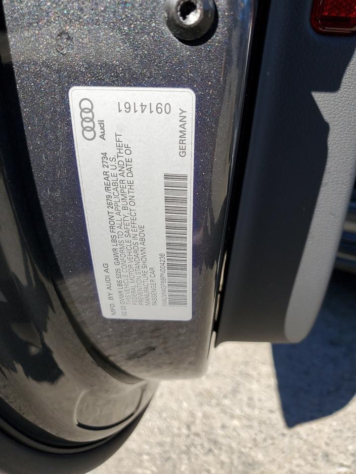 2023 Audi S5 Premium Plus VIN: WAUW4GF58PN004236 Lot: 91086755