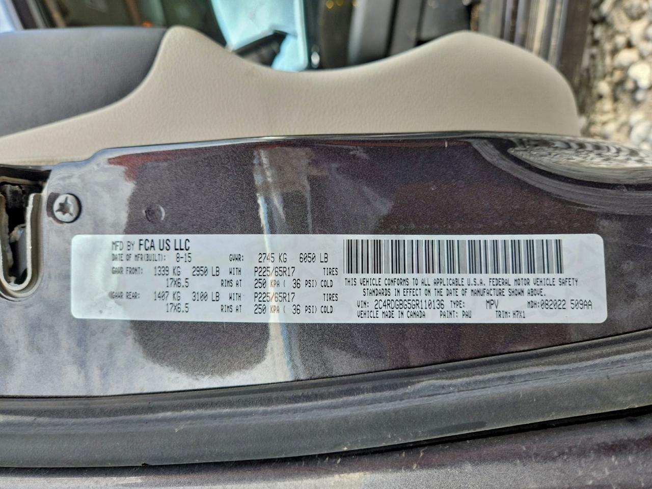 2016 Dodge Grand Caravan Se VIN: 2C4RDGBG5GR110136 Lot: 91684975