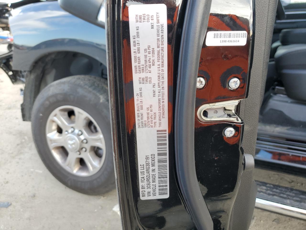 2024 Ram 2500 Big Horn VIN: 3C6UR5DJ4RG387191 Lot: 91474675