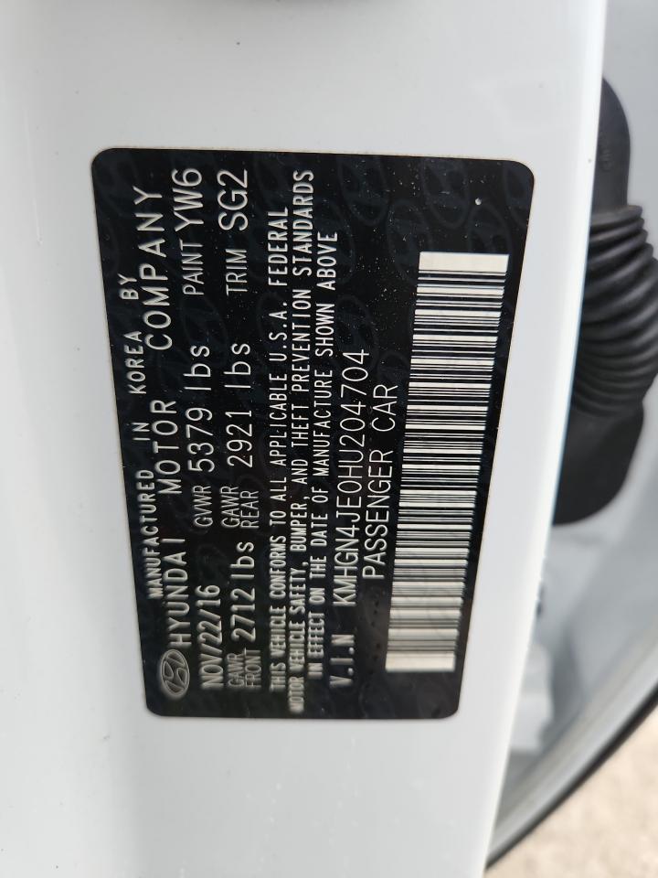 2017 Genesis G80 Base VIN: KMHGN4JE0HU204704 Lot: 90684105