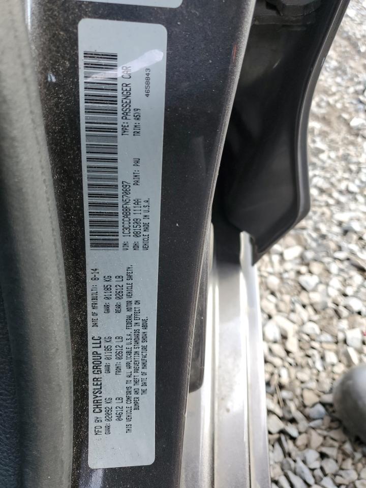 2015 Chrysler 200 Limited VIN: 1C3CCCAB8FN570897 Lot: 92725445