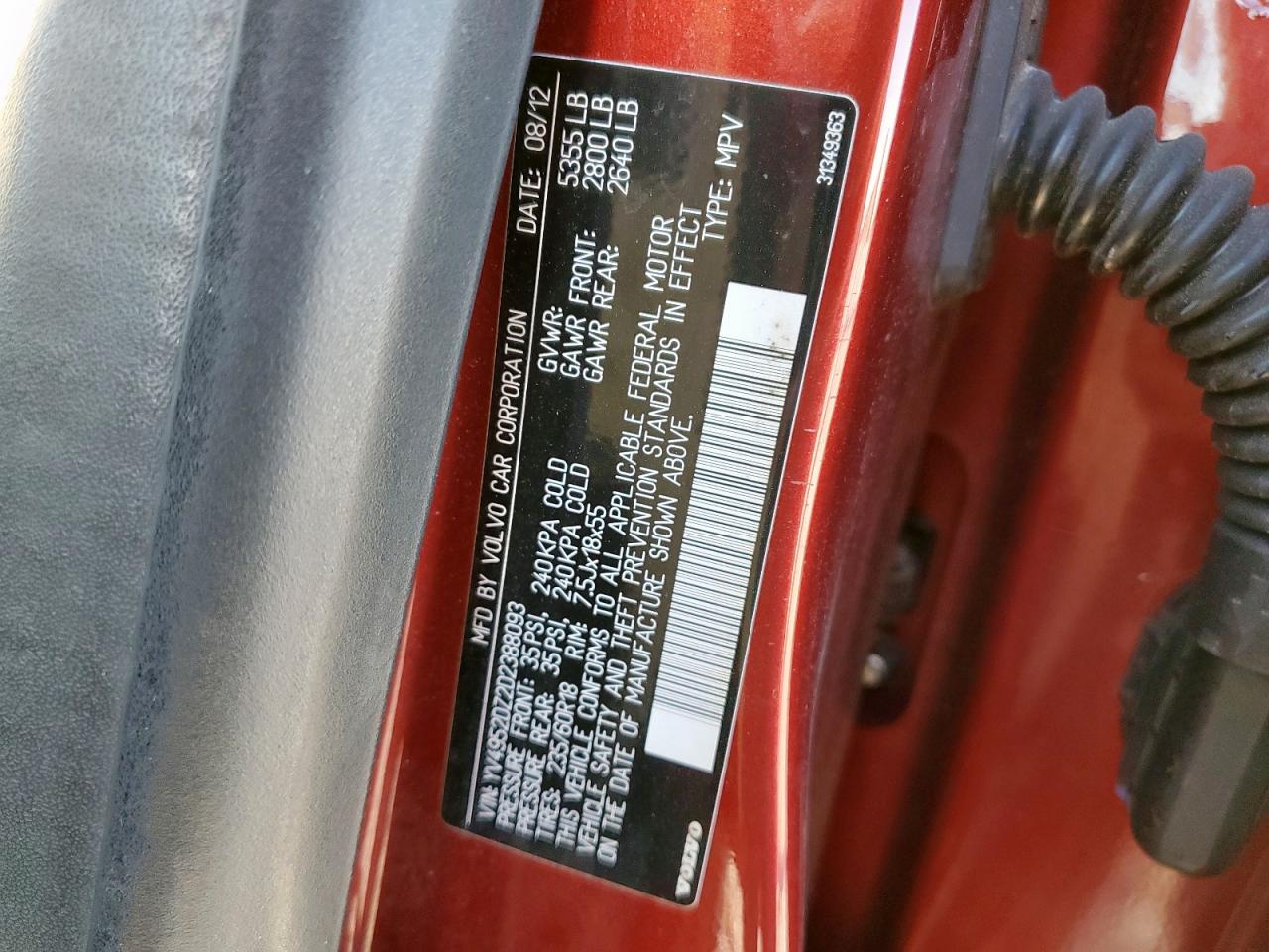 2013 Volvo Xc60 3.2 VIN: YV4952DZ2D2388093 Lot: 92221545