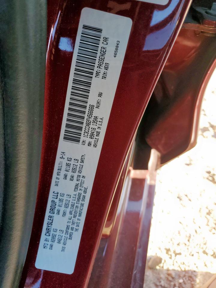 2015 Chrysler 200 Limited VIN: 1C3CCCAB2FN566666 Lot: 92211665