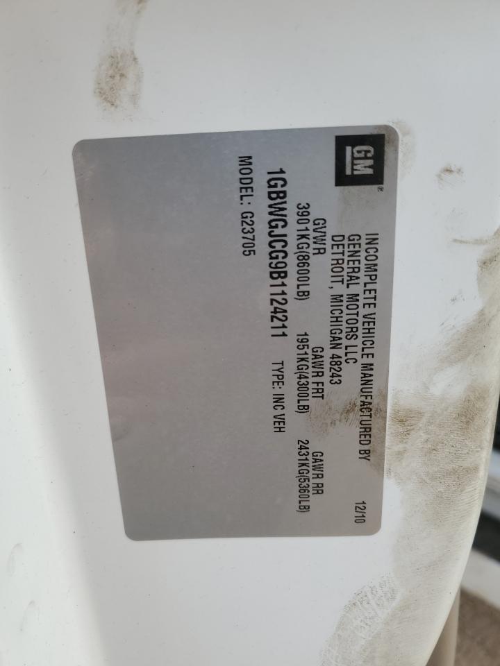 2011 Chevrolet Express G2500 Paratransit VIN: 1GBWGJCG9B1124211 Lot: 91316085