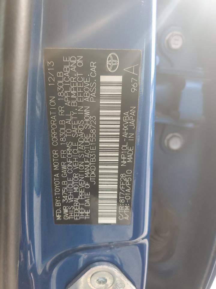 2014 Toyota Prius C VIN: JTDKDTB31E1558723 Lot: 93167465