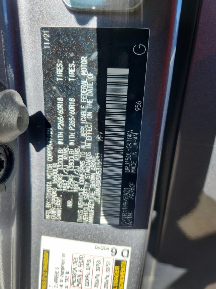 2022 Lexus Gx 460 VIN: JTJAM7BX5N5315637 Lot: 90993725