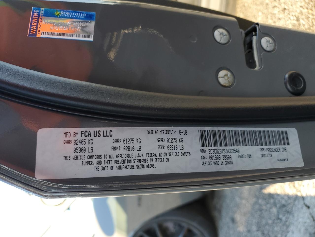 2018 Dodge Challenger R/T VIN: 2C3CDZBT9JH333540 Lot: 93343995