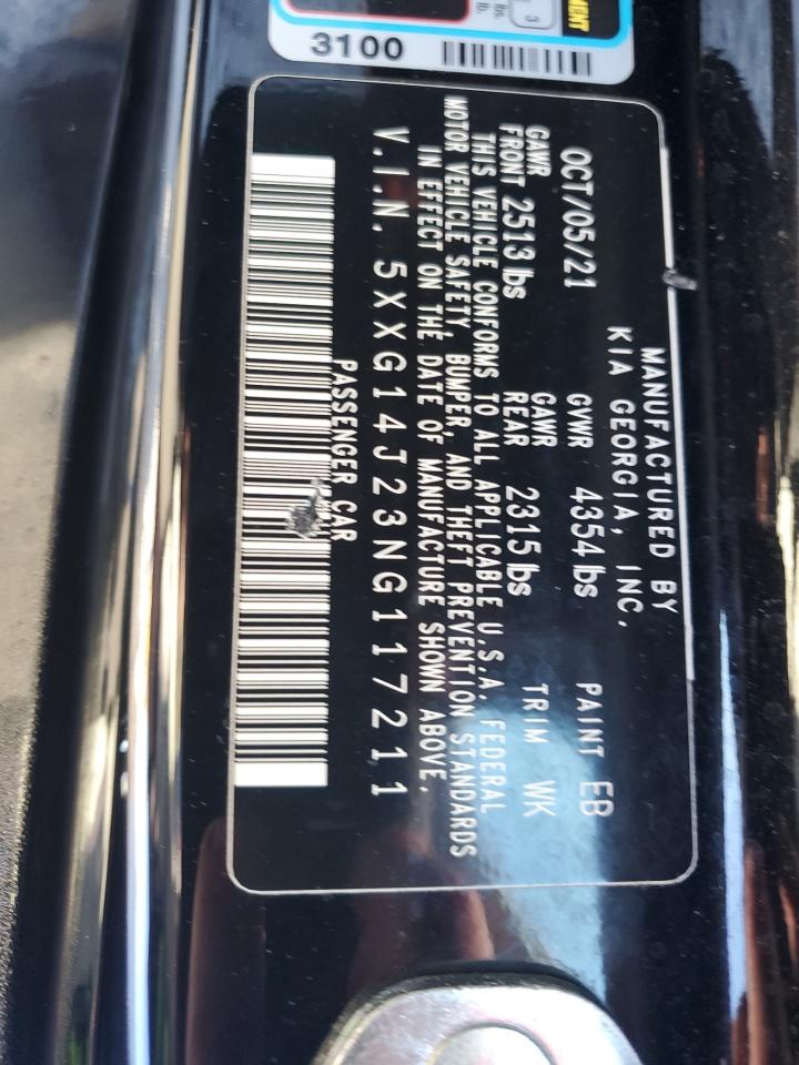 2022 Kia K5 Lxs VIN: 5XXG14J23NG117211 Lot: 90597075