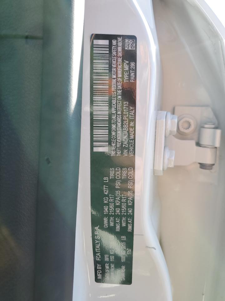 2020 Jeep Renegade Latitude VIN: ZACNJABB2LPL01713 Lot: 92247865