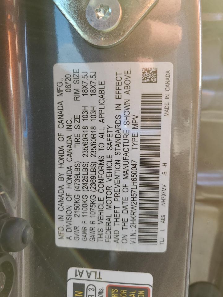 2020 Honda Cr-V Ex VIN: 2HKRW2H57LH650047 Lot: 92408015