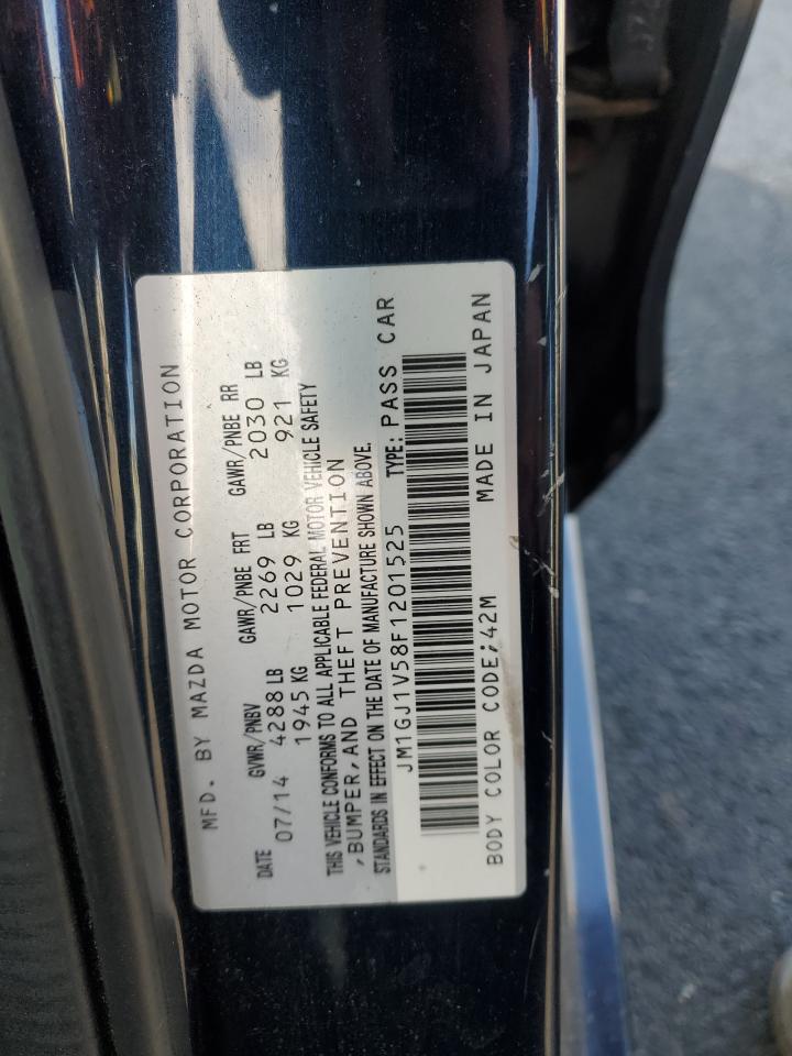 2015 Mazda 6 Touring VIN: JM1GJ1V58F1201525 Lot: 85437685