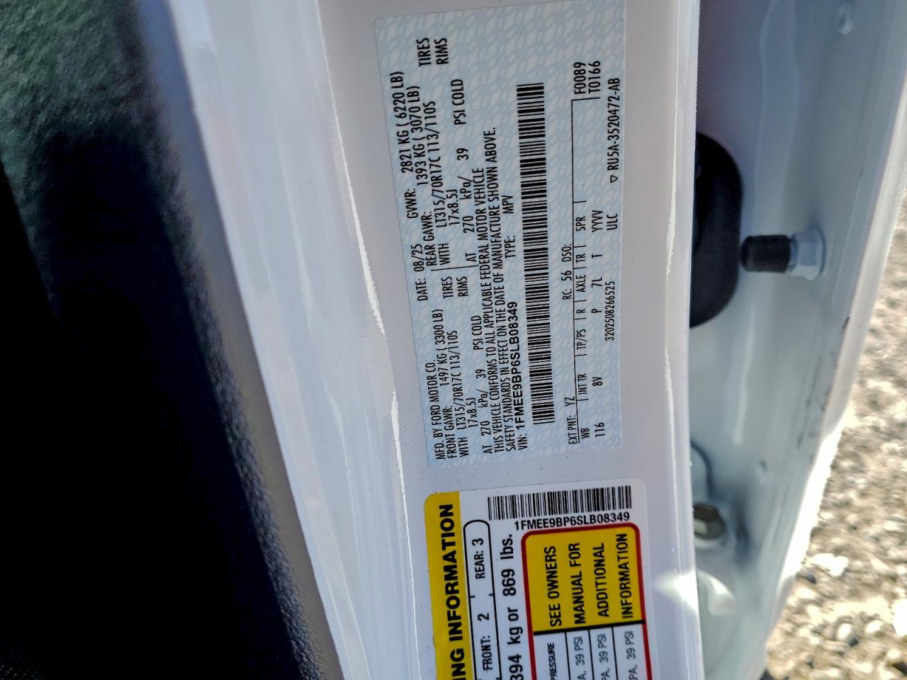 2025 Ford Bronco Badlands VIN: 1FMEE9BP6SLB08349 Lot: 92718925