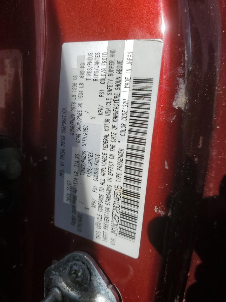 2008 Mazda Mx-5 Miata VIN: 146515 Lot: 93926565