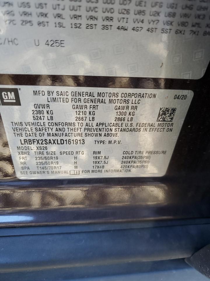 2020 Buick Envision Essence VIN: LRBFX2SAXLD161913 Lot: 90752525