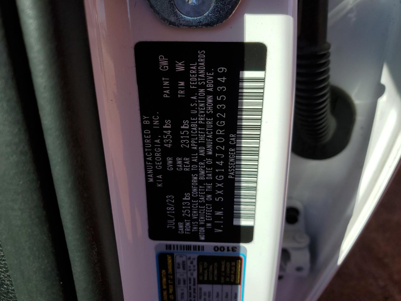 2024 Kia K5 Lxs VIN: 5XXG14J20RG235349 Lot: 92376335