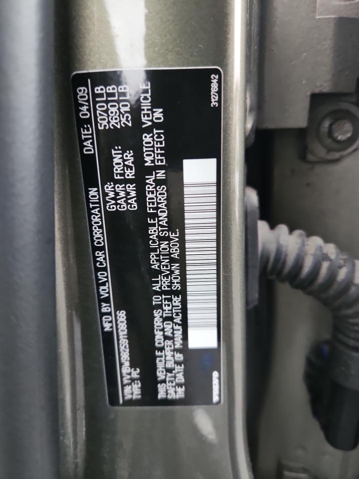 2009 Volvo V70 3.2 VIN: YV1BW982591108066 Lot: 91572395