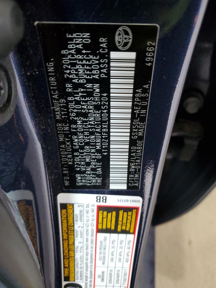 2020 Toyota Avalon Limited VIN: 4T1DZ1FBXLU045204 Lot: 91318175