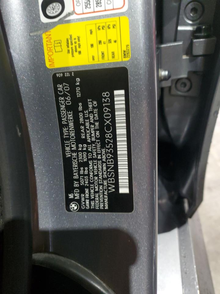 2008 BMW M5 VIN: WBSNB93528CX09138 Lot: 91465435