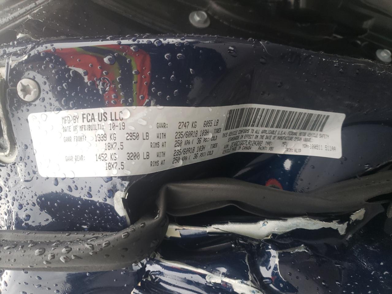 2020 Chrysler Pacifica Limited VIN: 2C4RC1GG7LR124302 Lot: 90974465