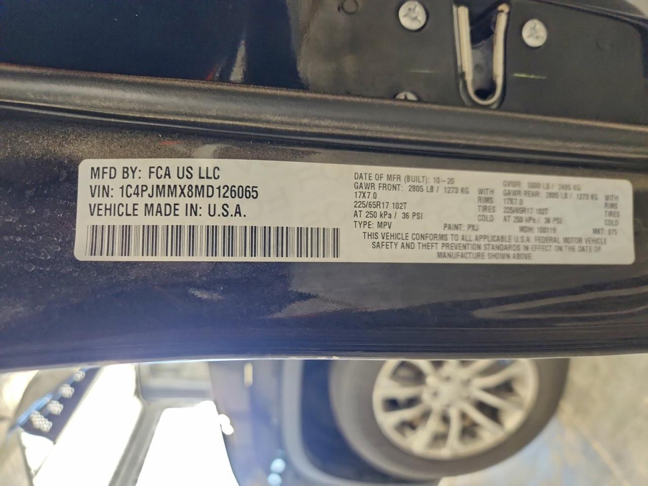 2021 Jeep Cherokee Latitude Lux VIN: 1C4PJMMX8MD126065 Lot: 94081535