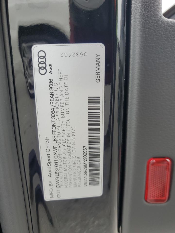 2021 Audi Rs6 VIN: WUA1CBF28MN906957 Lot: 91379665