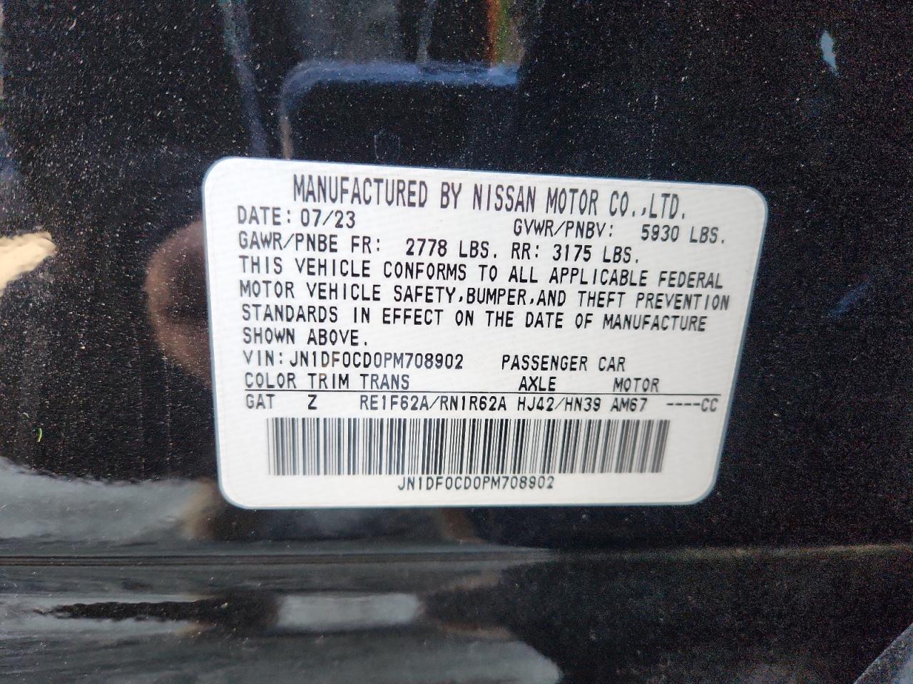 2023 Nissan Ariya Platinum + VIN: JN1DF0CD0PM708902 Lot: 92605445